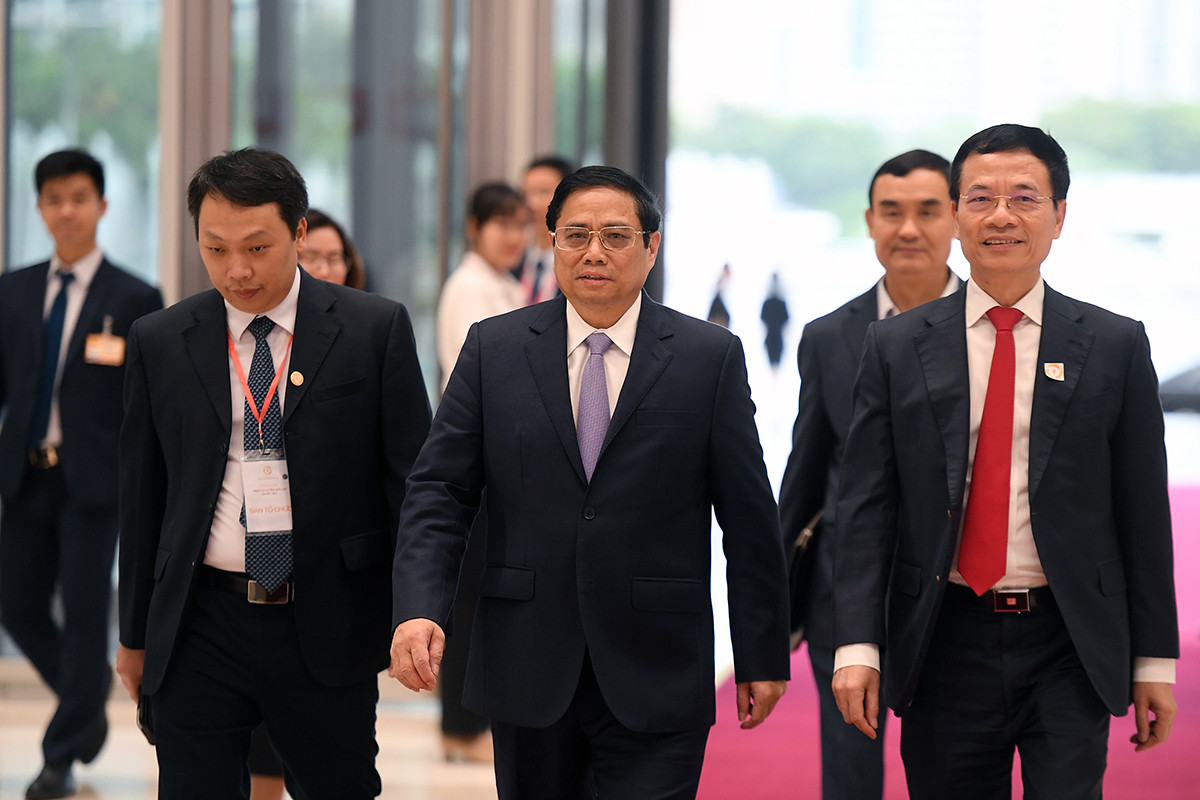 Thủ tướng Phạm Minh Chính tham dự sự kiện Ngày Chuyển đổi số quốc gia năm 2022.