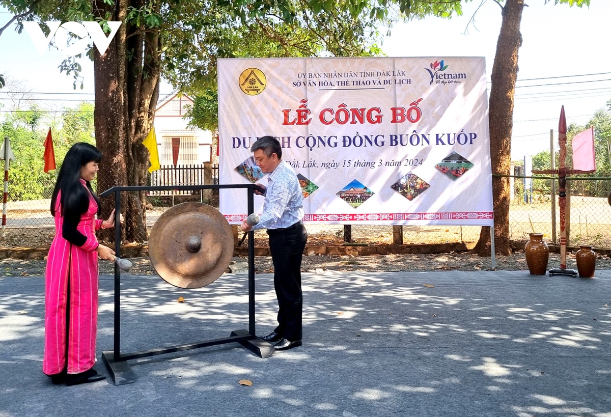 Lễ công bố Du lịch Cộng đồng buôn Kuốp, xã Dray Sáp, huyện Krông Ana, tỉnh Đắk Lắk