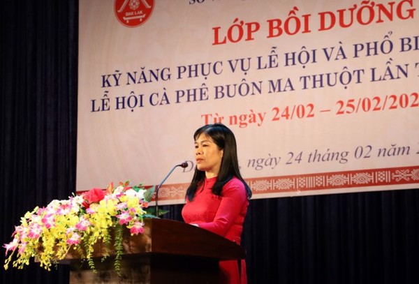 Lớp bồi dưỡng kỹ năng phục vụ lễ hội và phổ biến nội dung Lễ hội cà phê Buôn Ma Thuột lần 8 năm 2023