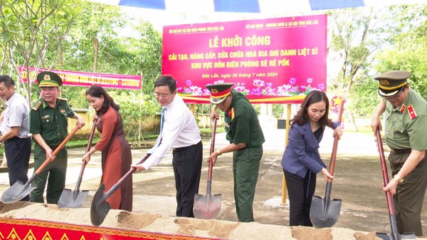 Lễ khởi công cải tạo, nâng cấp, sửa chữa Nhà bia ghi danh Liệt sĩ khu vực Đồn Biên phòng Sêrêpốk