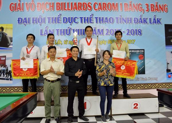  Bế mạc giải Billliards Caron 1 băng, 3 băng