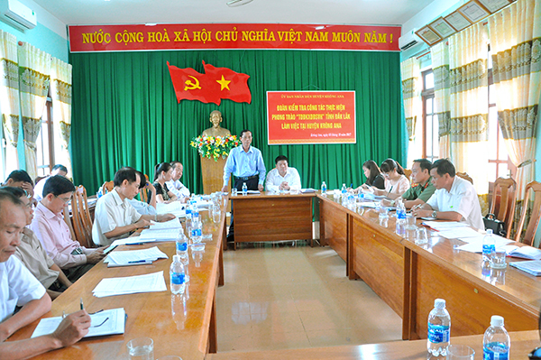 Kiểm tra công tác thực hiện Phong trào “Toàn dân đoàn kết xây dựng đời sống văn hóa” tại huyện Krông Ana