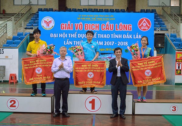 Thành phố Buôn Ma Thuột nhất toàn đoàn tại Giải vô địch Cầu lông Đại hội Thể dục Thể thao tỉnh Đắk Lắk lần thứ VIII năm 2017 - 2018