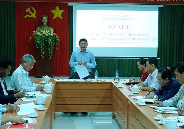 Sơ kết công tác Đại hội Thể dục Thể thao cấp cơ sở và Đại hội TDTT tỉnh Đắk Lắk lần thứ VIII