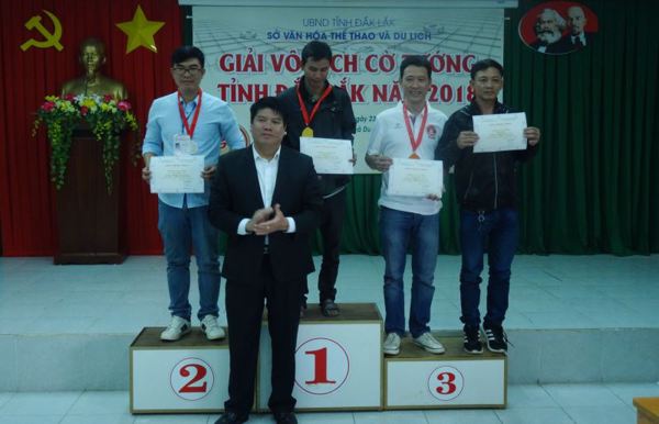 60 vận động viên tham dự Giải vô địch Cờ tướng tỉnh Đắk Lắk năm 2018