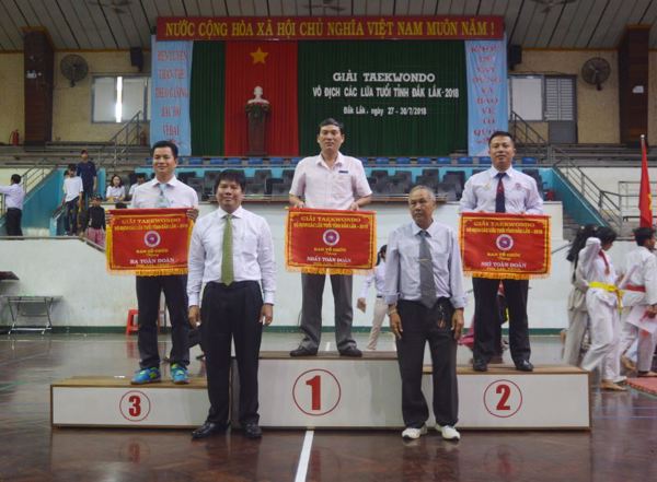 Thành phố Buôn Ma Thuột đạt Nhất toàn đoàn  Giải Taekwondo vô địch các lứa tuổi tỉnh Đắk Lắk năm 2018
