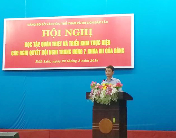 Đảng bộ Sở Văn hóa, Thể thao và Du lịch tổ chức Hội nghị học tập, quán triệt Nghị quyết Trung ương 7, khóa XII của Đảng