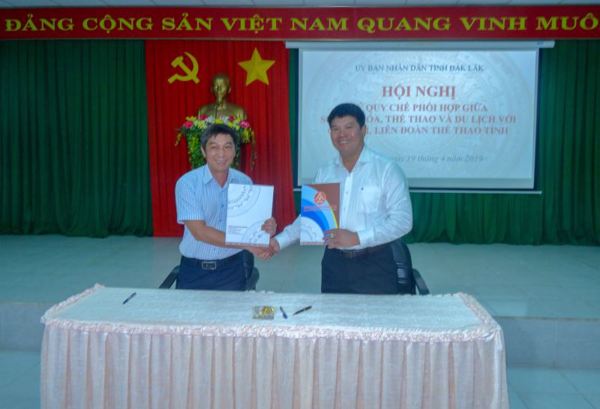 Hội nghị ký quy chế phối hợp với các Hội, Liên đoàn thể thao tỉnh