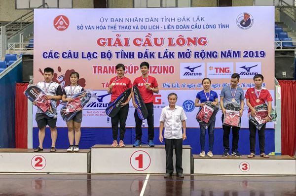 208 vận động viên tham dự giải Cầu lông  các câu lạc bộ tỉnh Đắk Lắk mở rộng tranh cup Mizuno năm 2019