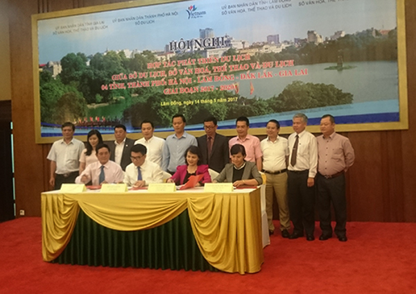 Hợp tác phát triển du lịch giữa Hà Nội – Lâm Đồng – Đắk Lắk – Gia Lai
