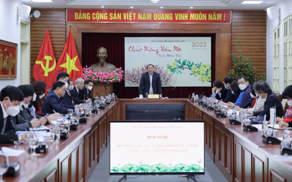 Tổ chức Hội nghị triển khai công tác xây dựng pháp luật năm 2022 của Bộ Văn hóa, Thể thao và Du lịch