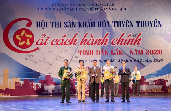 Sở Văn hóa, Thể thao và Du lịch đoạt giải Nhất Hội thi sân khấu hóa tuyên truyền Cải cách hành chính tỉnh Đắk Lắk năm 2020