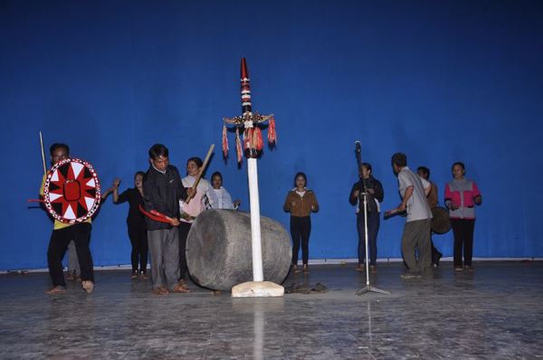 Đoàn nghệ nhân Đắk Lắk tích cực tập luyện cho “Đêm hội diễn tấu cồng chiêng Tây Nguyên”