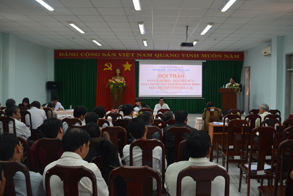 Kế hoạch tổ chức Lớp tập huấn Nâng cao năng lực cho cán bộ văn hóa cơ sở và Hội thảo Nâng cao hiệu quả tổ chức và hoạt động của Nhà Văn hóa cộng đồng trên địa bàn tỉnh năm 2017