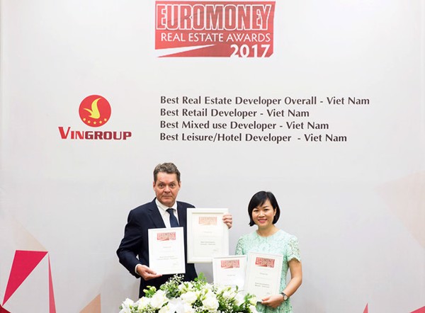 Vingroup đạt giải Chủ đầu tư dự án du lịch nghỉ dưỡng tốt nhất Việt Nam