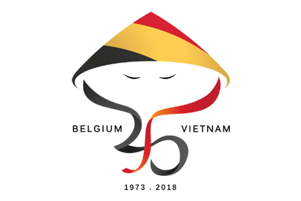 Thiết kế logo kỷ niệm 45 năm quan hệ ngoại giao Vương quốc Bỉ - Việt Nam 