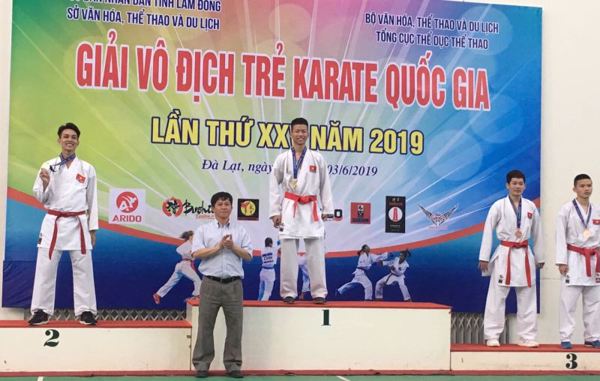 Đắk Lắk đạt 01 Huy chương Vàng, 1 Huy chương Đồng tại Giải vô địch trẻ Karate quốc gia năm 2019