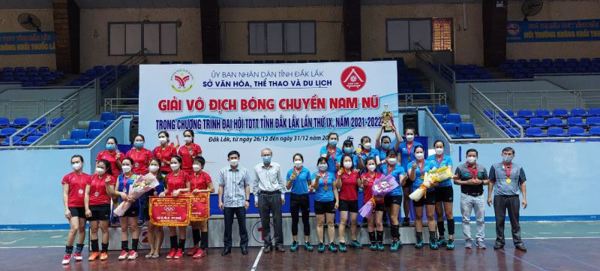 240 vận động viên tham dự giải Bóng chuyền Nam, Nữ  Đại hội TDTT tỉnh Đắk Lắk lần thứ IX, năm 2021-2022