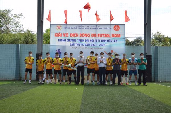 15 đội tham dự giải Bóng đá Futsal nam Đại hội TDTT tỉnh Đắk Lắk lần thứ IX, năm 2021-2022