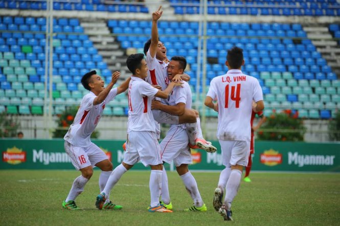 U-18 VN sẽ có vé vào bán kết sau trận gặp Myanmar? Ảnh: MMF