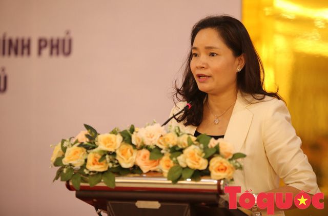 Thứ trưởng Trịnh Thị Thủy phát biểu tại hội nghị. Ảnh: Đức Hoàng
