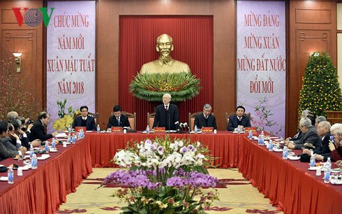Tổng Bí thư Nguyễn Phú Trọng điểm lại những thành tựu nổi bật của đất nước trong năm qua.