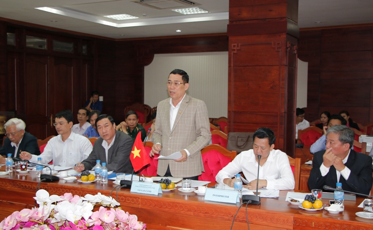 Phó Chủ tịch UBND tỉnh Đắk Lắk Võ Văn Cảnh phát biểu tại buổi lễ.