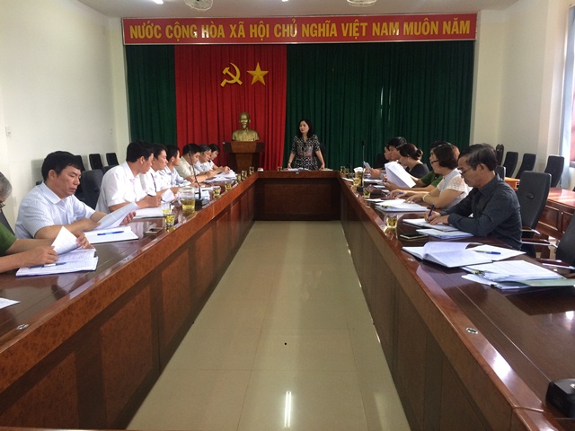 Đ/c Nguyễn Thị Thu Nguyệt – Chủ tịch Hội LHPN tỉnh, trưởng đoàn phát biểu chỉ đạo tại buổi giám sát