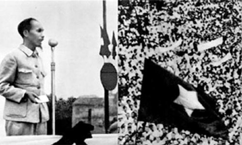 Ngày 2-9-1945 tại Quảng trường Ba Đình lịch sử, Chủ tịch Hồ Chí Minh đã trịnh trọng đọc bản Tuyên ngôn độc lập, khai sinh ra nước Việt Nam dân chủ Cộng hòa. Ảnh tư liệu