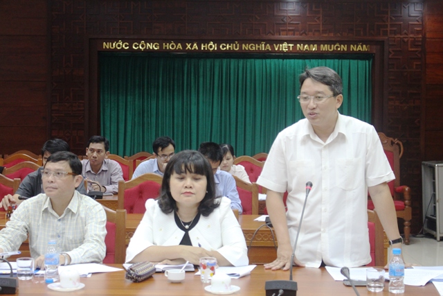 Phó Chủ tịch Thường trực UBND tỉnh Nguyễn Hải Ninh phát biểu tại cuộc họp