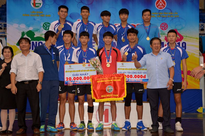 Đội nam Biên phòng là nhà vô địch của Giải Bóng chuyền trẻ toàn quốc năm 2019