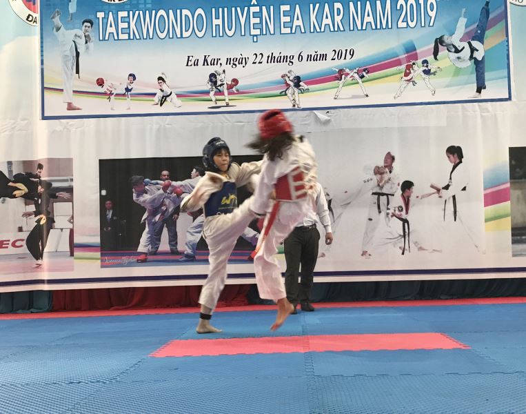 Thi đấu đối kháng nội dung Taekwondo