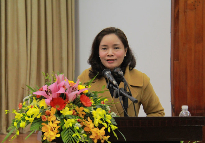 Thứ trưởng Trịnh Thị Thủy phát biểu tại Hội nghị.