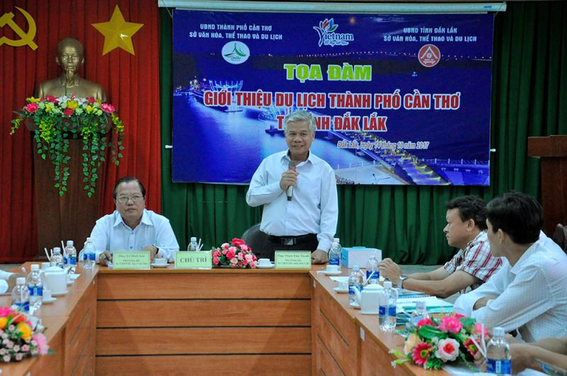 PGĐ Sở VH, TT&DL tỉnh Đắk Lắk Phạm Tâm Thanh phát biểu 