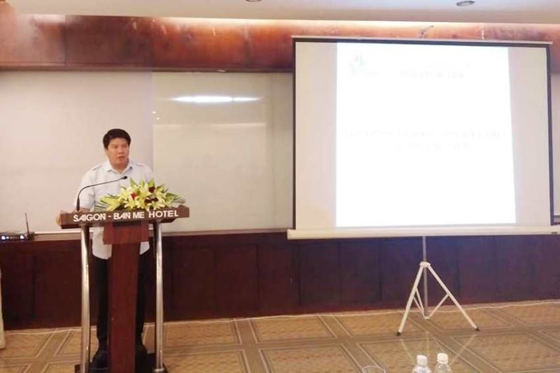Ông NGuyễn Văn Hà, Phó Giám đốc Sở VHTTDL tỉnh Đắk Lắk phát biểu chào mừng