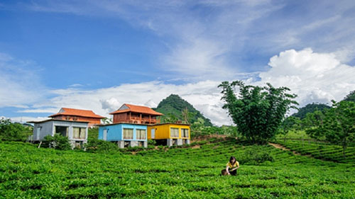 Những phòng nghỉ độc đáo được thiết kế từ container tại Mộc Châu Arena Village.