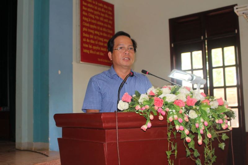 Đồng chí Trương Văn Chỉ, Chủ tịch UBND huyện phát biểu khai mạc Hội thảo