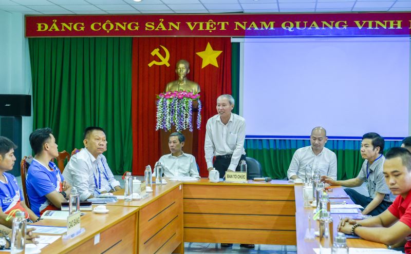 Giám đốc Sở VHTTDL Đắk Lắk Thái Hồng Hà phát biểu tại buổi họp báo