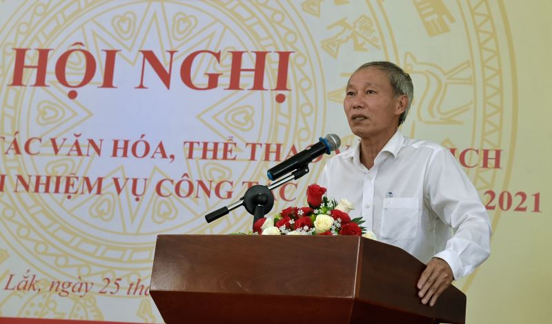 Giám đốc Sở VHTTDL Thái Hồng Hà phát biểu chỉ đạo tại Hội nghị