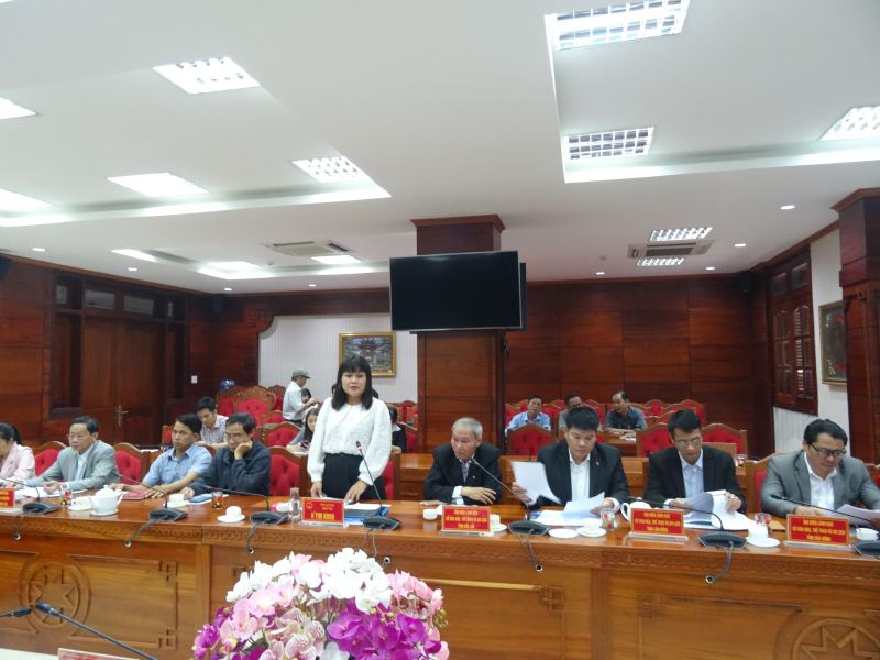 Phó Chủ tịch UBND tỉnh Đắk Lắk H'Yim Kđoh phát biểu tại buổi làm việc