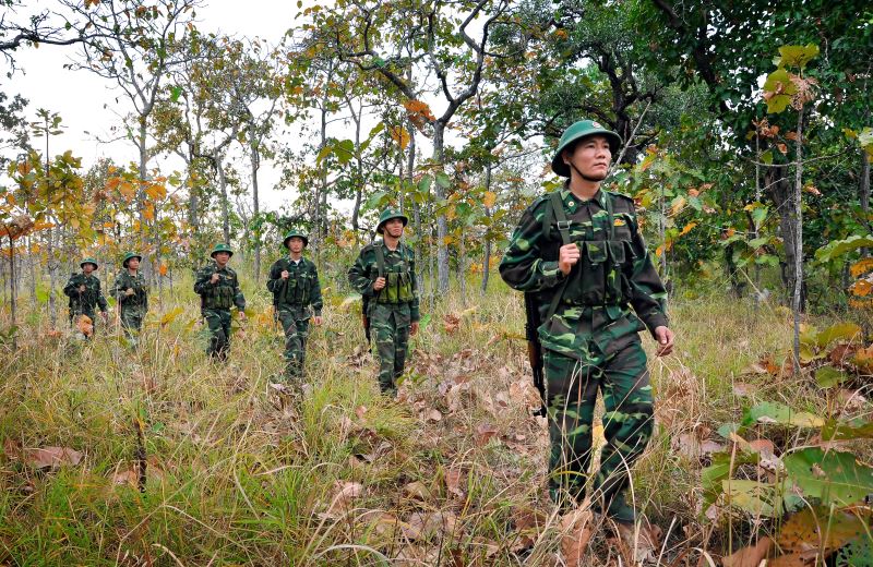 Bộ đội Biên phòng tỉnh Đắk Lắk tuần tra Biên giới