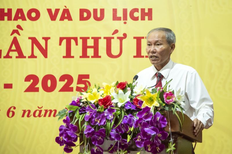 Đồng chí Thái Hồng Hà, Bí thư Đảng ủy Sở phát biêu tại Đại hội