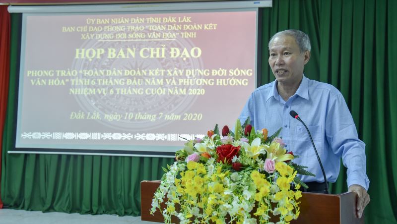  Đồng chí Thái Hồng Hà, Giám đốc Sở Văn hóa, Thể thao và Du lịch, Phó Trưởng ban Thường trực Ban Chỉ đạo phát biểu chỉ đạo tại Hội nghị.