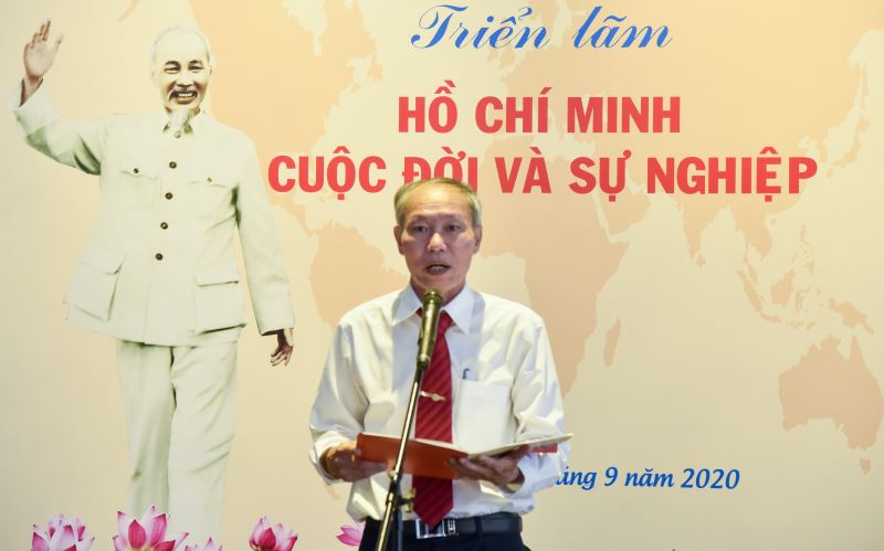 Giám đốc Sở VHTTDL Thái Hồng Hà phát biểu khai mạc triển lãm