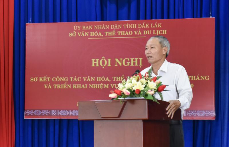 Giám đốc Sở VHTTDL Thái Hồng Hà phát biểu chỉ đạo Hội nghị