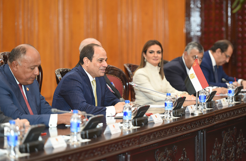 Tổng thống Abdel Fattah Al Sisi bày tỏ mong muốn học hỏi kinh nghiệm phát triển đất nước của Việt Nam. Ảnh: VGP/Quang Hiếu