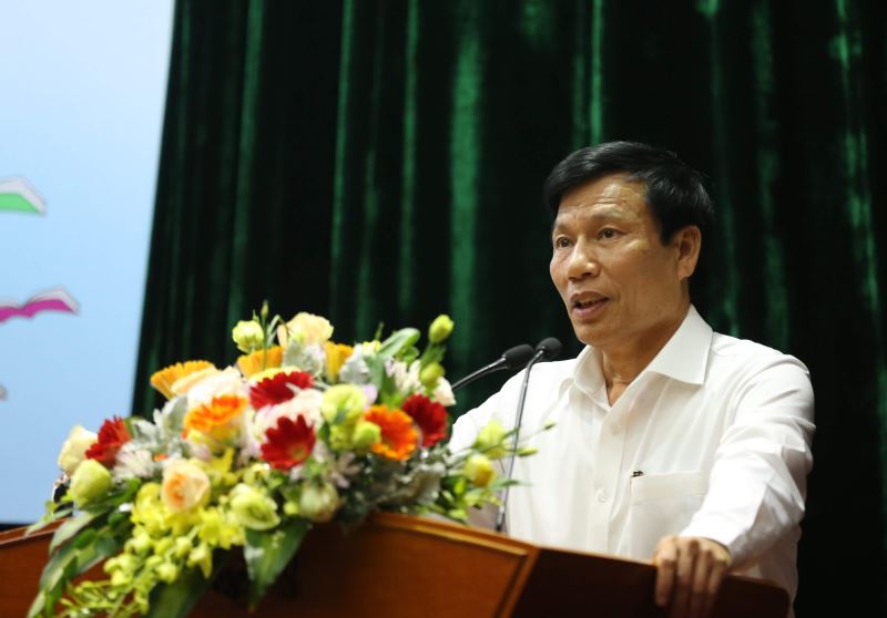 Bộ trưởng Nguyễn Ngọc Thiện phát biểu tại Lễ trao tặng.