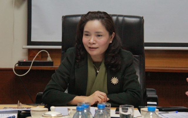 Thứ trưởng Trịnh Thị Thủy tại buổi làm việc