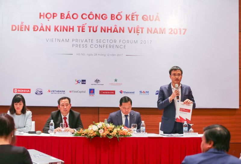 Ông Trần Anh Vương, Trưởng Ban Tổ chức VPSF công bố ra mắt Sách trắng VPSF 2017