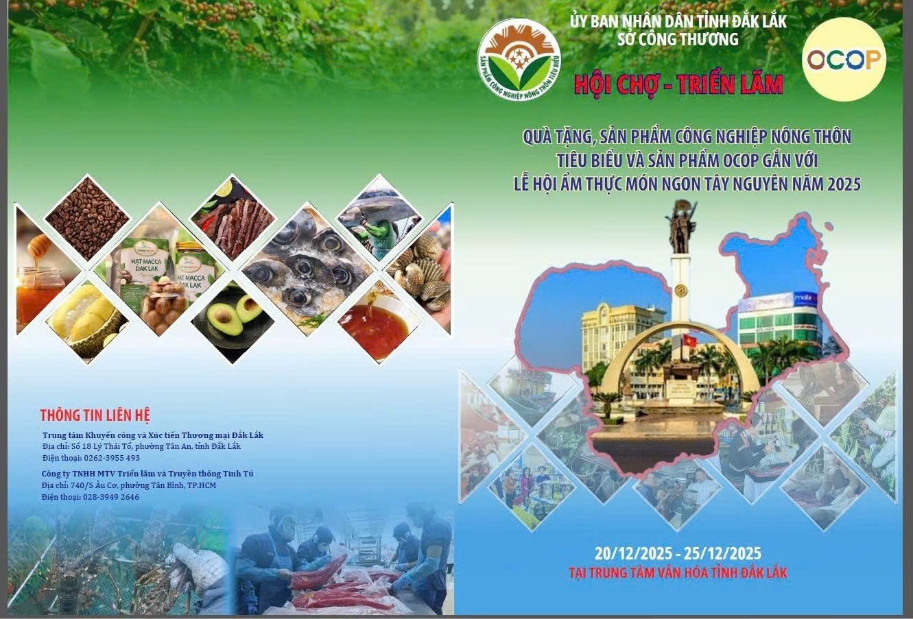Ảnh trang bìa Brochure Hội chợ - Triễn lãm Đắk Lắk 2025
